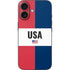 American Flag Color Block iPhone 16 Skin