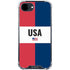 American Flag Color Block iPhone 16e Clear Case