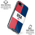 American Flag Color Block iPhone 16e Clear Case