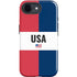 American Flag Color Block iPhone 16e Impact Case