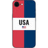 American Flag Color Block iPhone 16e Skin