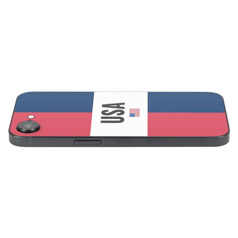 American Flag Color Block iPhone 16e Skin