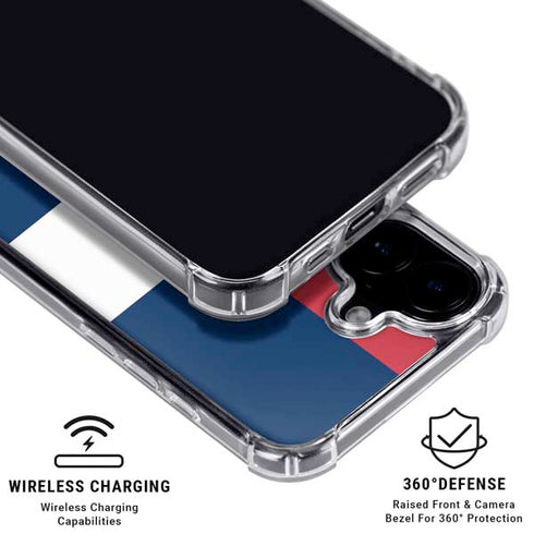 American Flag Color Block iPhone 17 Clear Case