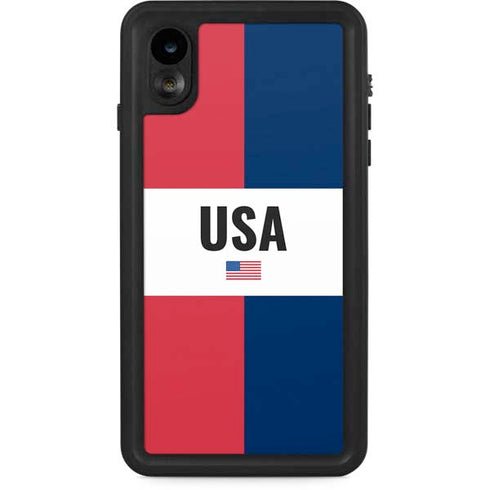 American Flag Color Block iPhone Cases