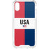 American Flag Color Block iPhone XS Clear Case