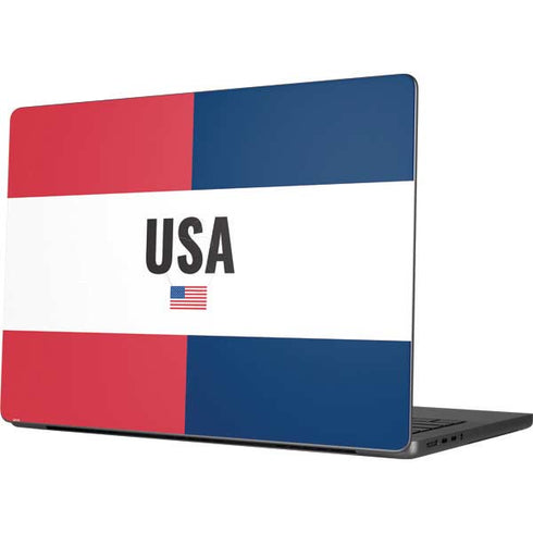 American Flag Color Block Apple MacBook Pro 14-inch Skin