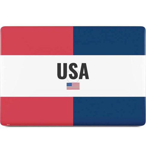 American Flag Color Block MacBook Skins