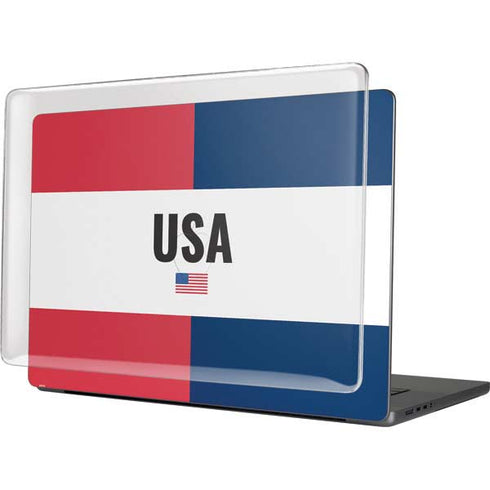 American Flag Color Block MacBook Cases