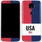 American Flag Color Block Moto E5 Plus Skin