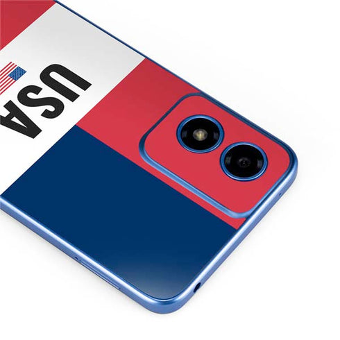American Flag Color Block Moto G Play 4G (2024) Skin