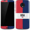 American Flag Color Block Moto G6 Skin