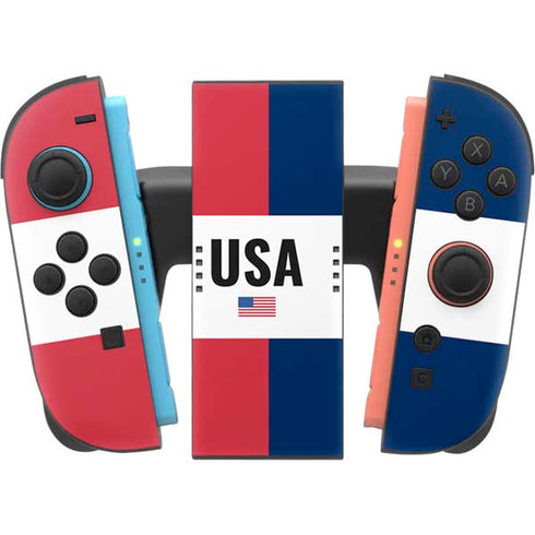 American Flag Color Block Nintendo Switch 2 (2025) Joy-Con Controller Skin