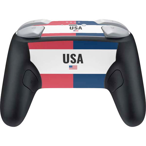 American Flag Color Block Nintendo Switch 2 (2025) Pro Controller Skin