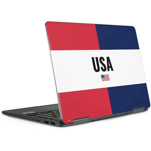 American Flag Color Block Notebook 9 Pro 13in (2017) Skin