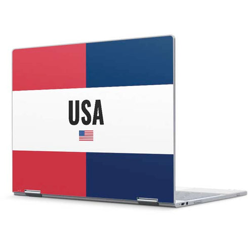 American Flag Color Block Pixelbook Skin