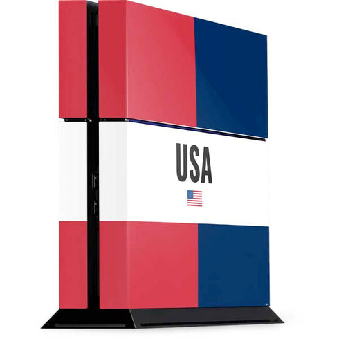 American Flag Color Block PlayStation PS4 Skins