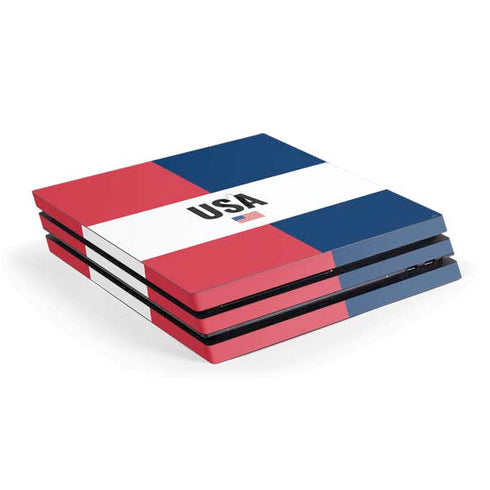 American Flag Color Block PlayStation PS4 Skins