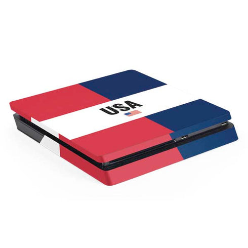 American Flag Color Block PlayStation PS4 Skins
