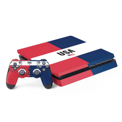 American Flag Color Block PlayStation PS4 Skins