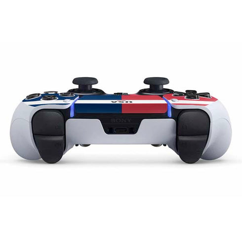 American Flag Color Block PS5 DualSense Edge Pro Controller Skin
