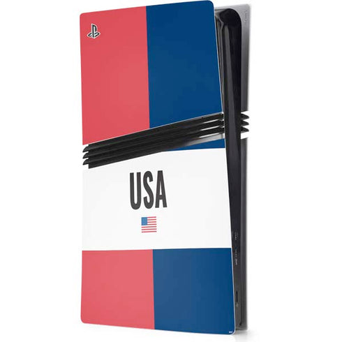 American Flag Color Block PS5 Pro Console Skin