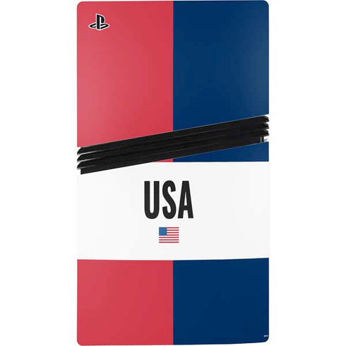 American Flag Color Block PS5 Pro Console Skin