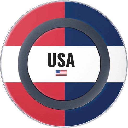 American Flag Color Block Wireless Charger Skin