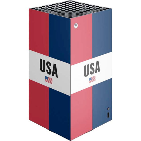 American Flag Color Block XBox Series X Digital Edition Console Skin