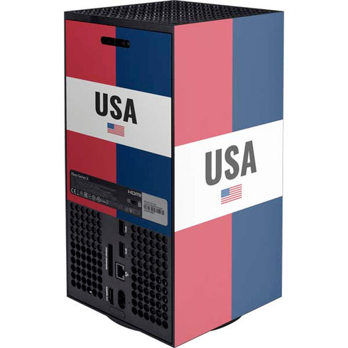 American Flag Color Block XBox Series X Digital Edition Console Skin