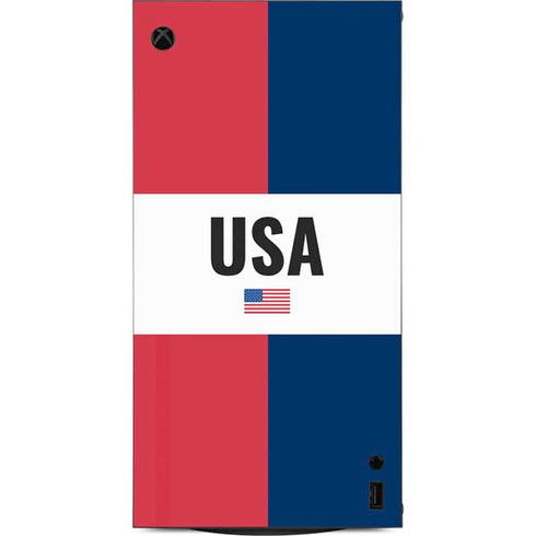 American Flag Color Block XBox Series X Digital Edition Console Skin