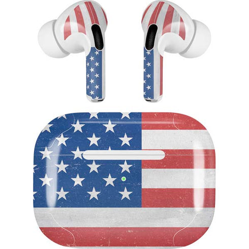 American Flag Distressed AirPods Skins