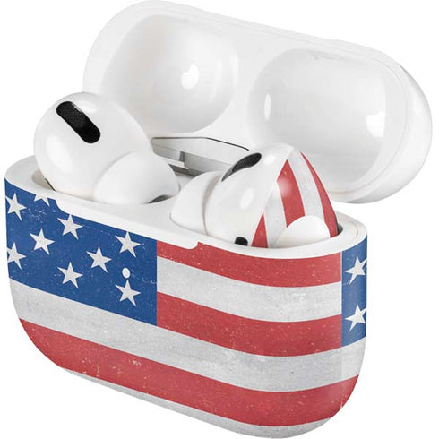 American Flag Distressed AirPods Skins