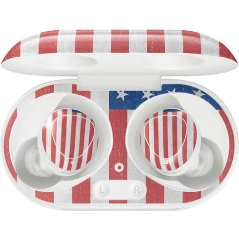 American Flag Distressed Galaxy Buds Plus Skin