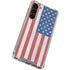 American Flag Distressed Galaxy S24 FE Clear Case