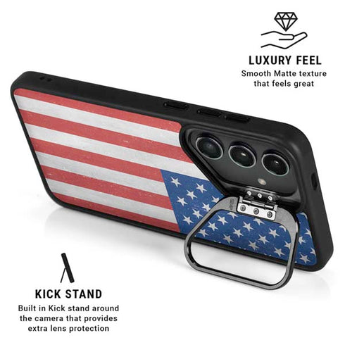 American Flag Distressed Galaxy S24 Plus Kickstand Case