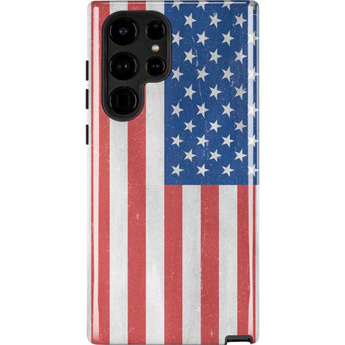 American Flag Distressed Galaxy Cases