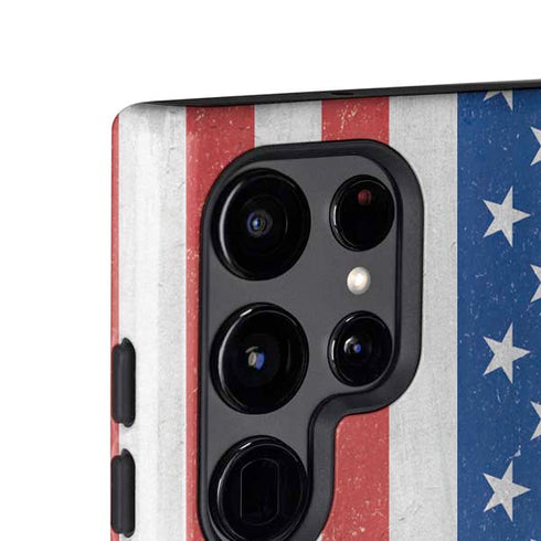 American Flag Distressed Galaxy S25 Ultra Impact Case