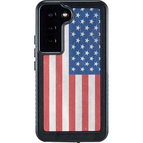 American Flag Distressed Galaxy S24 Waterproof Case