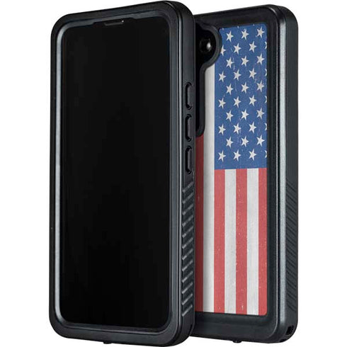 American Flag Distressed Galaxy S24 Waterproof Case