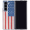 American Flag Distressed Galaxy Z Fold5 5G Clear Case