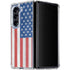 American Flag Distressed Galaxy Z Fold5 5G Clear Case
