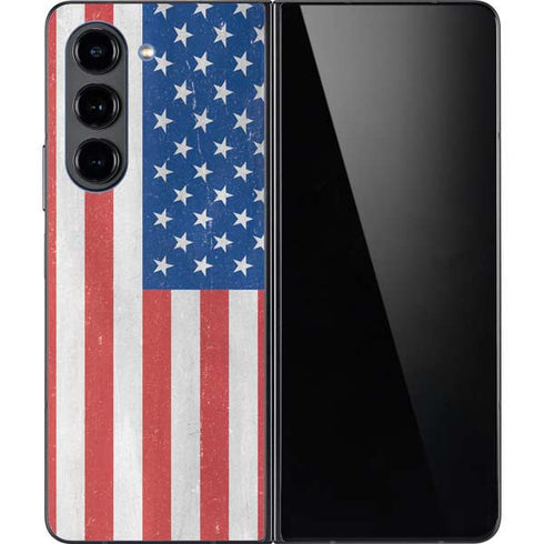 American Flag Distressed Galaxy Z Fold5 5G Skin