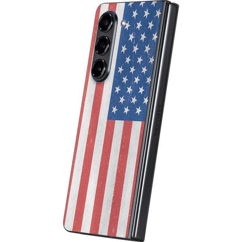American Flag Distressed Galaxy Z Fold5 5G Skin