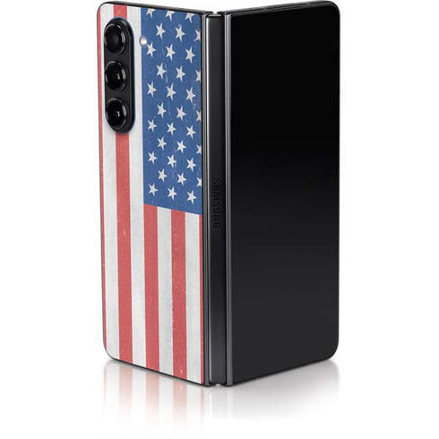 American Flag Distressed Galaxy Z Fold5 5G Skin
