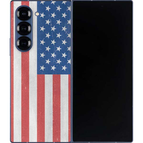 American Flag Distressed Galaxy Z Fold6 Skin