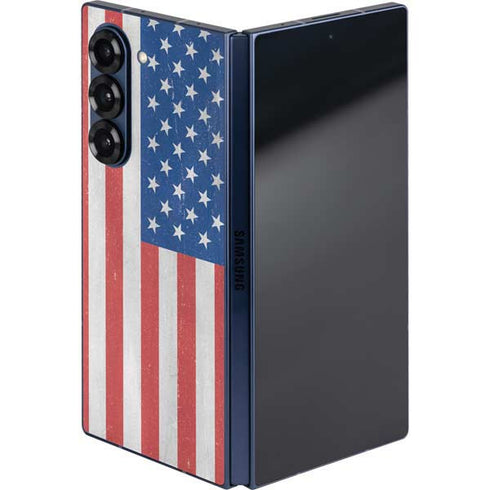 American Flag Distressed Galaxy Z Fold6 Skin