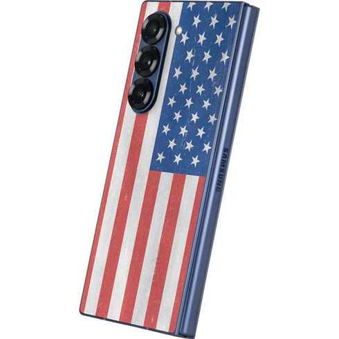 American Flag Distressed Galaxy Z Fold6 Skin