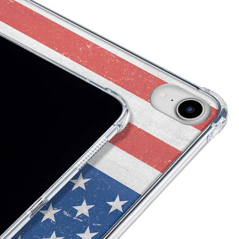American Flag Distressed iPad 11th Gen (2025) Clear Case