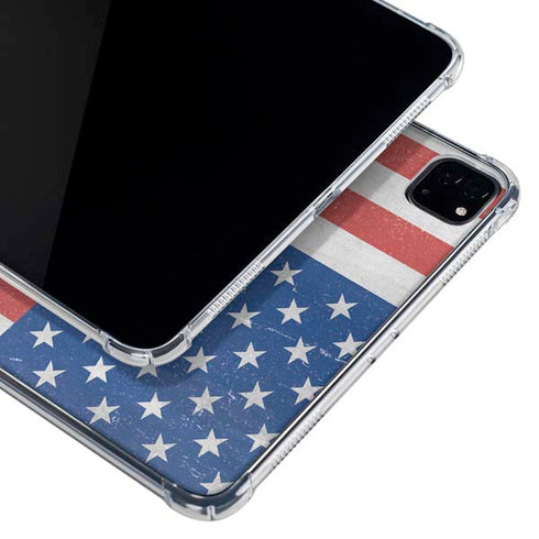 American Flag Distressed iPad Pro 11in (2024) Clear Case