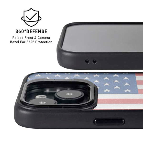 American Flag Distressed iPhone 13 Kickstand Case